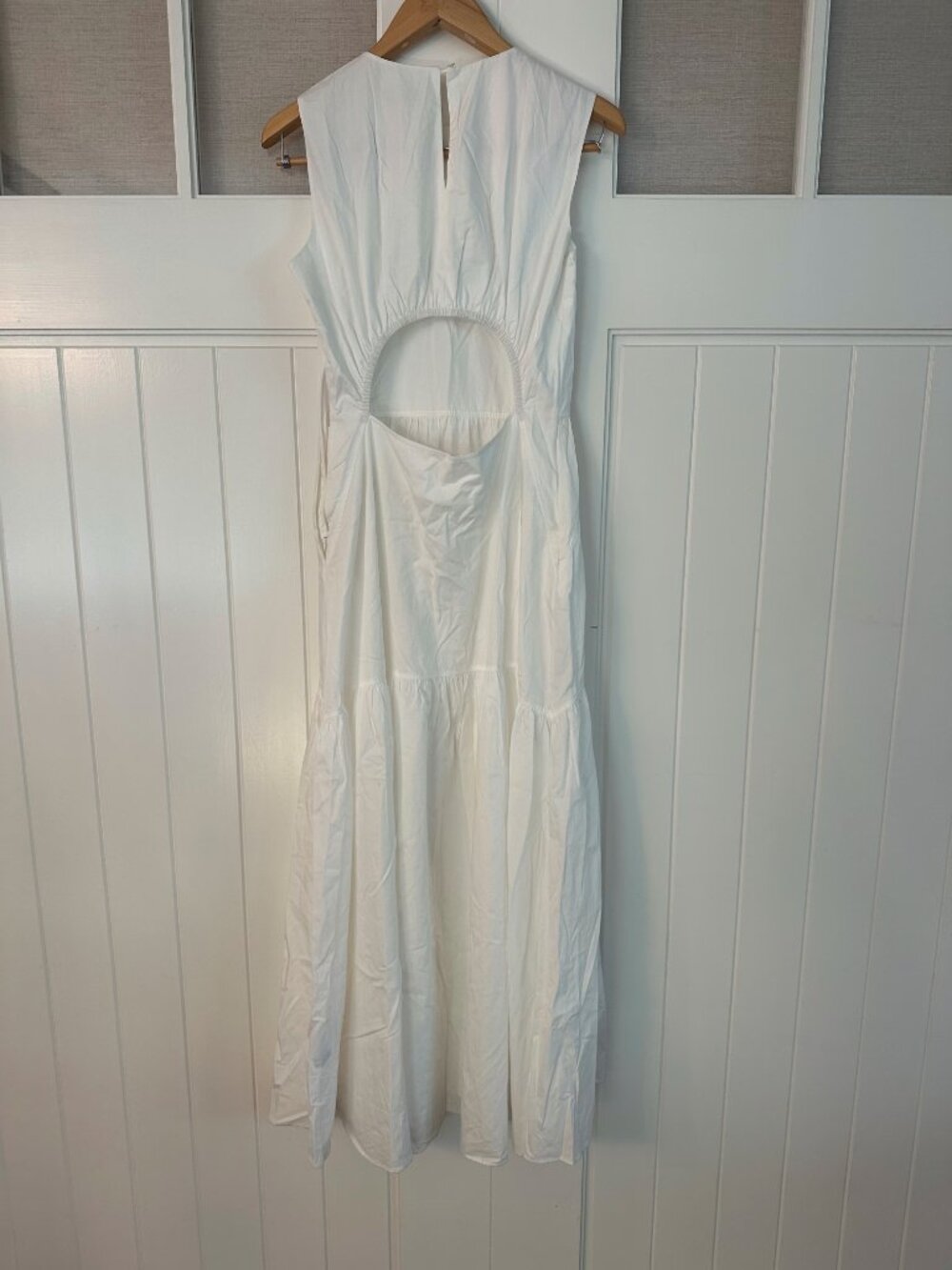 COS White Midi Dress Open Back Cutout EUR 38